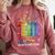 Equality Hurts No One Book Flower Rainbow Pride Month LGBTQ Comfort Colors Sweatshirt Orchid