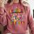 Everyone Communicates Differently Book Teacher Outfit Comfort Colors Sweatshirt Orchid