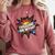 Explosions Are My Art Comic Book Boom Comfort Colors Sweatshirt Orchid