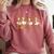 Fall Goose Reading Book Teacher Autumn Pumpkin Cozy Season Comfort Colors Sweatshirt Orchid