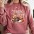 Fox And Book Lover Graphic For Women And Spring Pink Flower Comfort Colors Sweatshirt Orchid Fox And Book Lover Graphic For Women And Spring Pink Flower Comfort Colors Sweatshirt Orchid