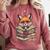 Fox Read Books Be Kind Stay Weird Reader Cute Nerd Bookworm Comfort Colors Sweatshirt Orchid