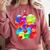 Frutiger Aero Aesthetic Tech Orb Pattern Heart Cherry Lips Comfort Colors Sweatshirt Orchid
