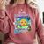 Frutiger Aero Y2K Meme Graphic 2000s Nostalgia Comfort Colors Sweatshirt Orchid