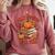 Fully Booked For Fall Books Pumpkin Autumn Thanksgiving Comfort Colors Sweatshirt Orchid