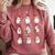 Ghosts Wearing Santa Hats Reading Books Christmas Book Lover Comfort Colors Sweatshirt Orchid