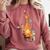 Giraffe Reading Tea Books Coffee Book Lover Graphic Comfort Colors Sweatshirt Orchid