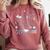 Girl Coquette Bow Just One More Chapter Book Bookish Reading Comfort Colors Sweatshirt Orchid
