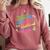 This Girl Just Wants To Be Left Alone Retro Nostalgia Comfort Colors Sweatshirt Orchid