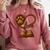 Girl Who Loves Dogs & Books Heart Dog Lover Reader Reeding Comfort Colors Sweatshirt Orchid