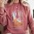 Gothic Book Lover Skeleton Comfort Colors Sweatshirt Orchid