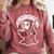 Grim Reaper Bookworm Cute Book Reading Halloween Comfort Colors Sweatshirt Orchid