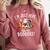 Halloween Book Lover Ghost Witch Books & Pumpkins Comfort Colors Sweatshirt Orchid