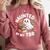 Haunted By My TBR Cute Ghost Book Reading Teacher Halloween Comfort Colors Sweatshirt Orchid