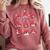 Heart Holding Reading Books Valentine Teacher Book Lover Comfort Colors Sweatshirt Orchid