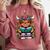 Highland Cow Book Floral Bookworm Comfort Colors Sweatshirt Orchid