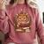 Highland Cow Reading Book Graphic Cow With Book Floral Comfort Colors Sweatshirt Orchid