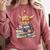 Highland Cow Reading Book Librarian Library Comfort Colors Sweatshirt Orchid