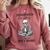 Introvert Read Spicy Books Lover Bookworm Skeleton Reading Comfort Colors Sweatshirt Orchid