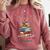 Just a Girl Who Loves Books All Booked For Christmas Comfort Colors Sweatshirt Orchid