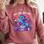 Just A Girl Who Loves Dragons And Books Cute Dragon Reading Premium Tri-Blend Comfort Colors Sweatshirt Orchid