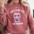 Kawaii Axolotl Can't Hear You I'm Reading Book Lover Comfort Colors Sweatshirt Orchid