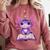 Kawaii Axolotl Cute Axolotls Reading Book Comfort Colors Sweatshirt Orchid