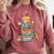 Kawaii Cat Coffee Books Teacher Men Women Girls Kids Comfort Colors Sweatshirt Orchid Kawaii Cat Coffee Books Teacher Men Women Girls Kids Comfort Colors Sweatshirt Orchid