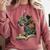 Leopard Book Flower Comfort Colors Sweatshirt Orchid