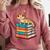 Leopard Gecko Book Lover Reading Comfort Colors Sweatshirt Orchid