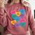 Librarian Shirt Valentines Book Worm Reading Tshirt Premium Tri-Blend Comfort Colors Sweatshirt Orchid