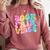 Library Book Fair Vibe Tie Dye School Reading Nostalgic Comfort Colors Sweatshirt Orchid