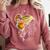 And Into The Library She Goes Book Lover Reading Bookworm Comfort Colors Sweatshirt Orchid