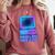 Lofi Reverie Analog Dreams Pixel 90s Desktop VHS Nostalgia Comfort Colors Sweatshirt Orchid