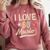I Love 80's Music Retro Style Nostalgia Cassette 1980s Party Comfort Colors Sweatshirt Orchid