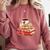 Love Book Coffee Heart Coquette Bow Valentines Day Comfort Colors Sweatshirt Orchid