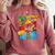Lucha Libre Comic Book Mexican Wrestling Cartoon Wrestler Comfort Colors Sweatshirt Orchid