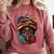 Melanin Girl Afro Book Lover Librarian Teacher Student Comfort Colors Sweatshirt Orchid