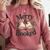 Merry And Booked Holiday Reading Winter Book Lover Premium Tri-Blend Comfort Colors Sweatshirt Orchid