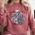 Morally Grey Skeleton Reading Smut Smutty Spicy Books Lover Comfort Colors Sweatshirt Orchid