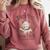North Pole Book Club Christmas Xmas Hot Cocoa Bookish Comfort Colors Sweatshirt Orchid