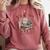North Pole Book-Club Hot Cocoa Served Daily Christmas Book Comfort Colors Sweatshirt Orchid