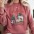 North Pole Book Club Book Lover Bookish Bookworm Christmas Comfort Colors Sweatshirt Orchid
