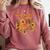 We Do Not Care Club WDNC Reading Book Boho Floral Comfort Colors Sweatshirt Orchid