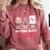 Nothing Beats Reading Rock Paper Scissors Book Lover Library Comfort Colors Sweatshirt Orchid