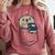Otter Cute Read Reading Book Librarian Across America Kids Comfort Colors Sweatshirt Orchid