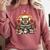 Owl Reading Books Book Library Bookworm Comfort Colors Sweatshirt Orchid