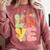 Peace Sign Love Groovy Vibes Costume Nostalgia 1980s Fashion Comfort Colors Sweatshirt Orchid