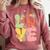 Peace Sign Love Groovy Vibes Costume Nostalgia 1980s Fashion Comfort Colors Sweatshirt Orchid