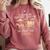 Please Be Patient I'm From The 1900s Retro Pixel Horse Wagon Comfort Colors Sweatshirt Orchid